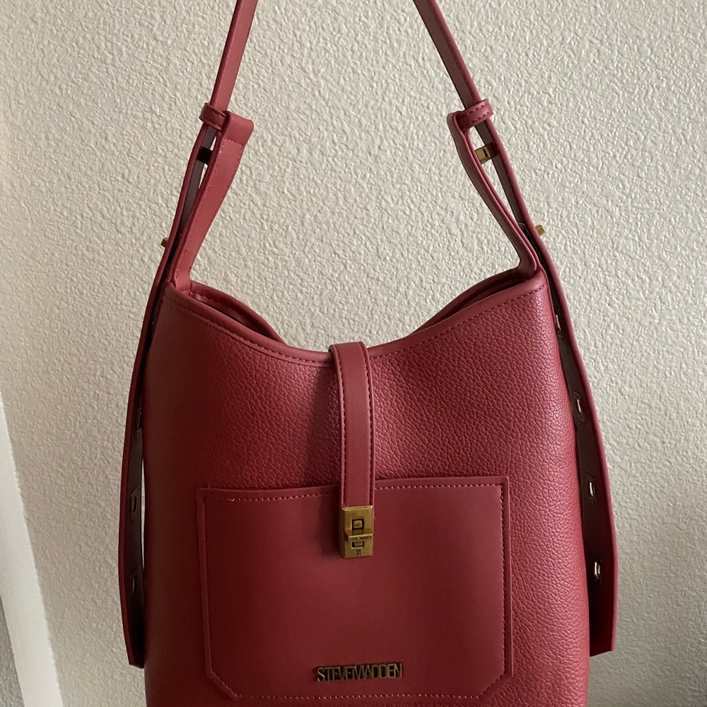 Rustic Red Steve Madden Shoulder Hobo Bag